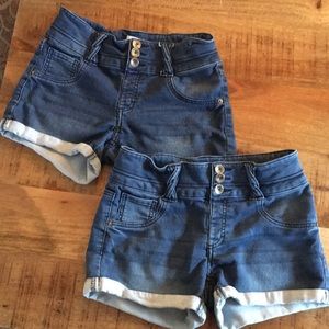 2 pairs of SO girl’s jean shorts